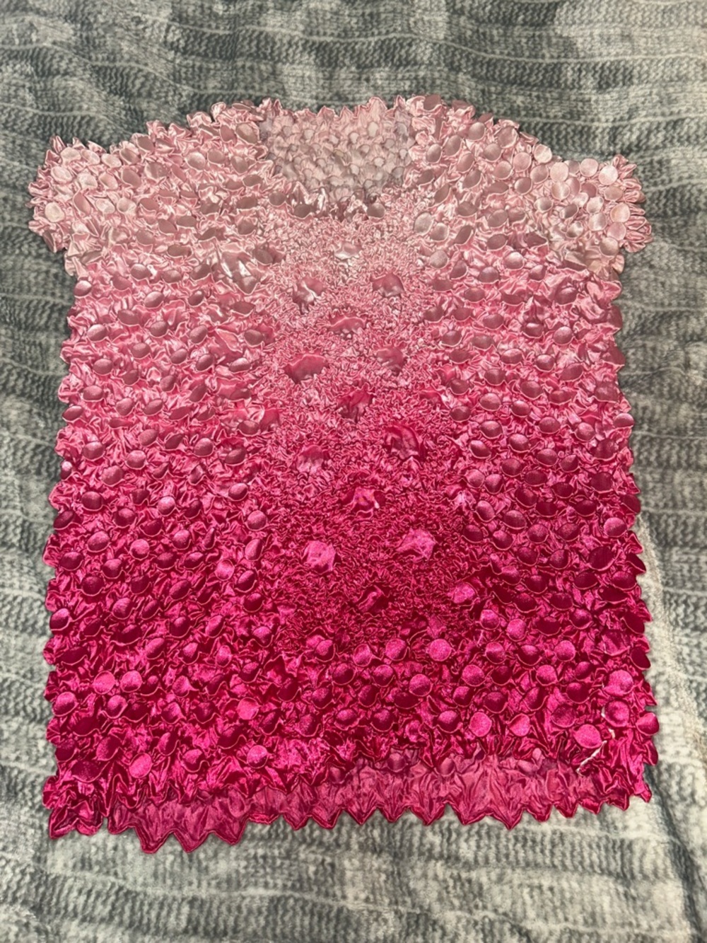 Pink Ombre Textured Top